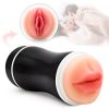 Cup Masturb Sexe M-asturbateur Male Manuel Masturbation Cup Homme Doux Chauffant Silicone ORale 3D Masturbation